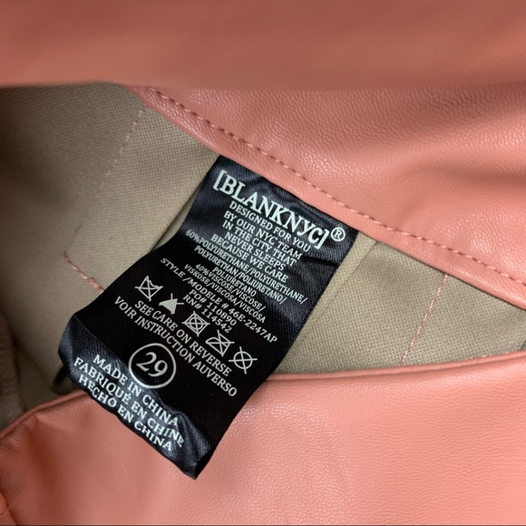 BLANK NYC High Waist Pleated Faux Leather Pants Sz 29 - Picture 8 of 10